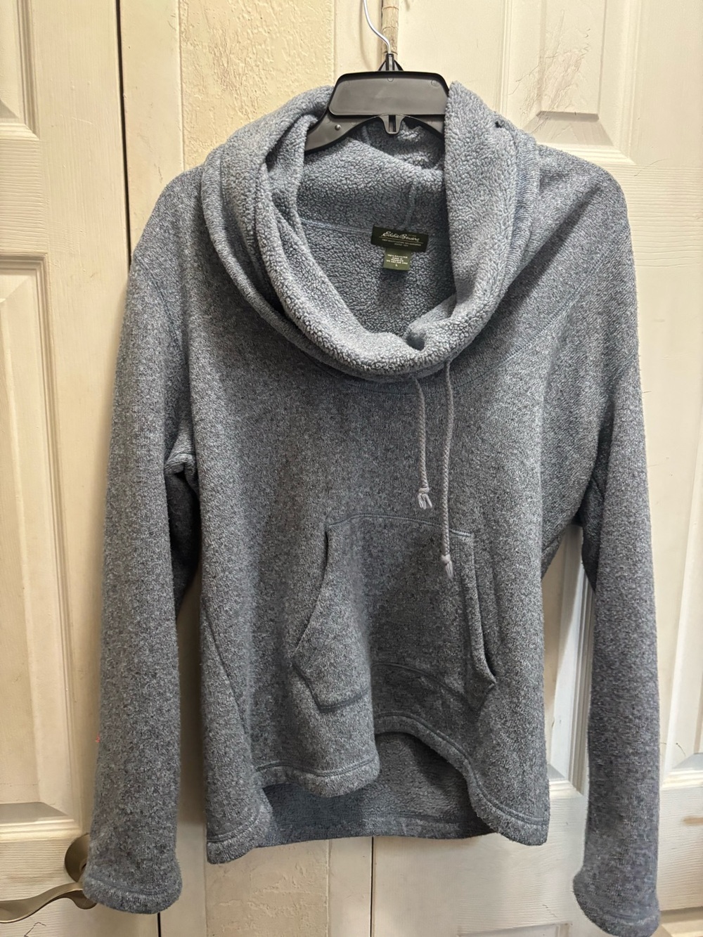 Eddie Bauer Heather Gray Cowl Neck Pullover Sweater